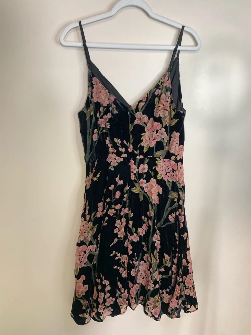 Dex Floral Velvet Midi Dress M - Picture 2 of 5